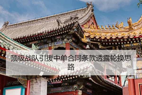 顶级战队引援中单合同条款透露轮换思路